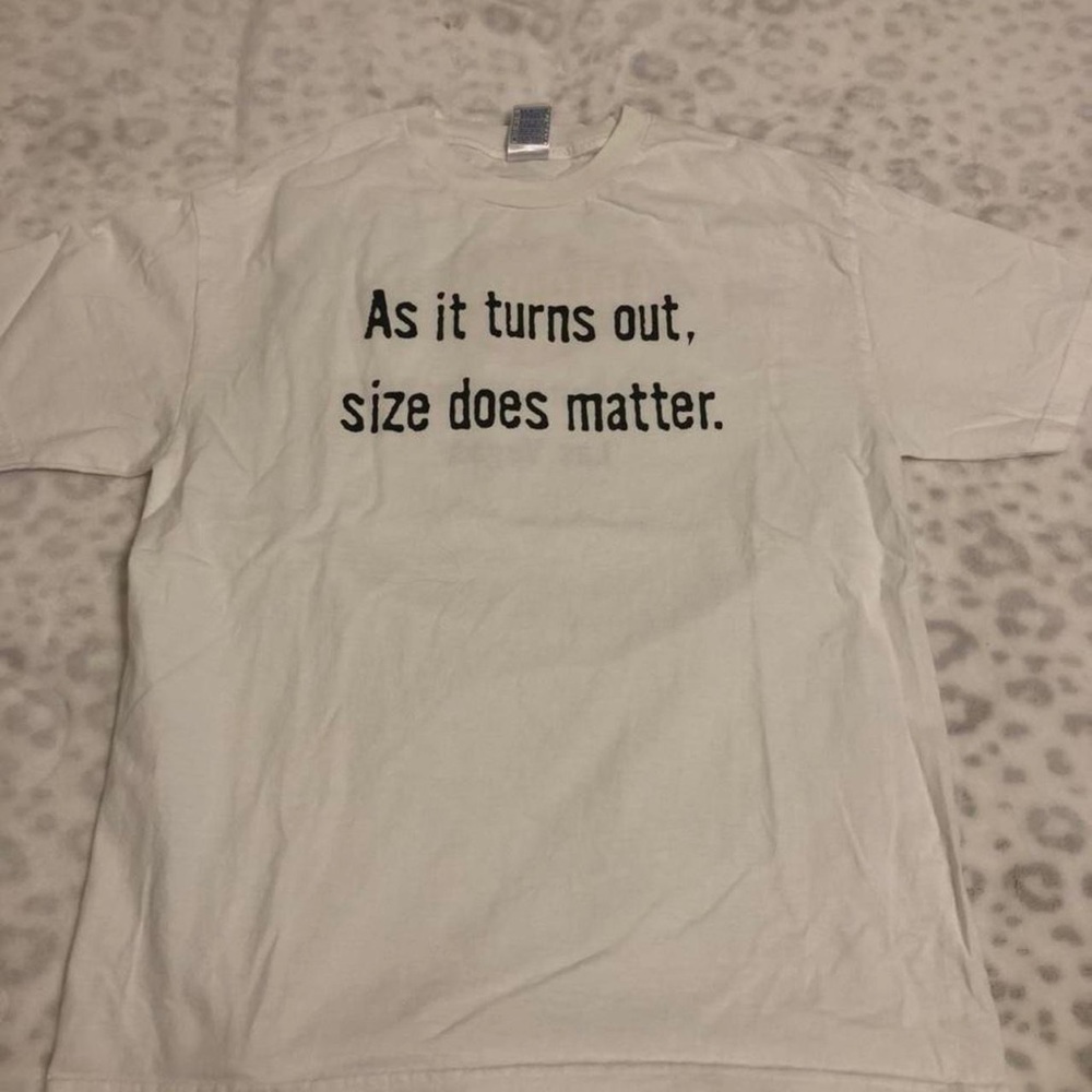 vintage y2k “size does matter” fat burger graphic t shirt- size large